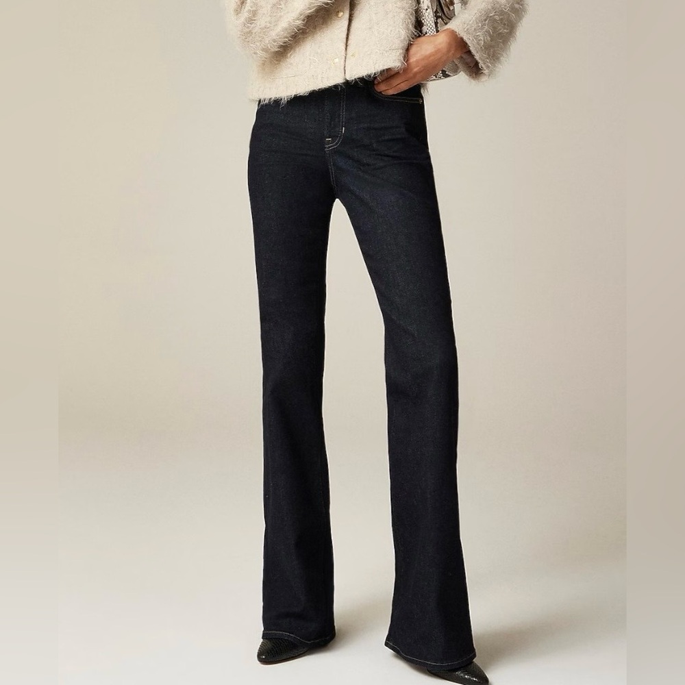 Classic High-Rise Dark Wash Flare Jeans